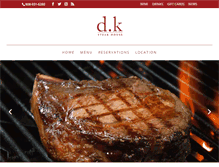 Tablet Screenshot of dksteakhouse.com